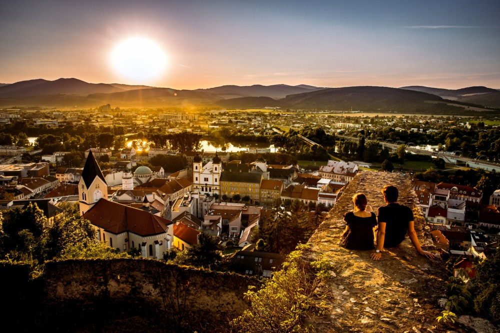 Trenčín - západ slnka