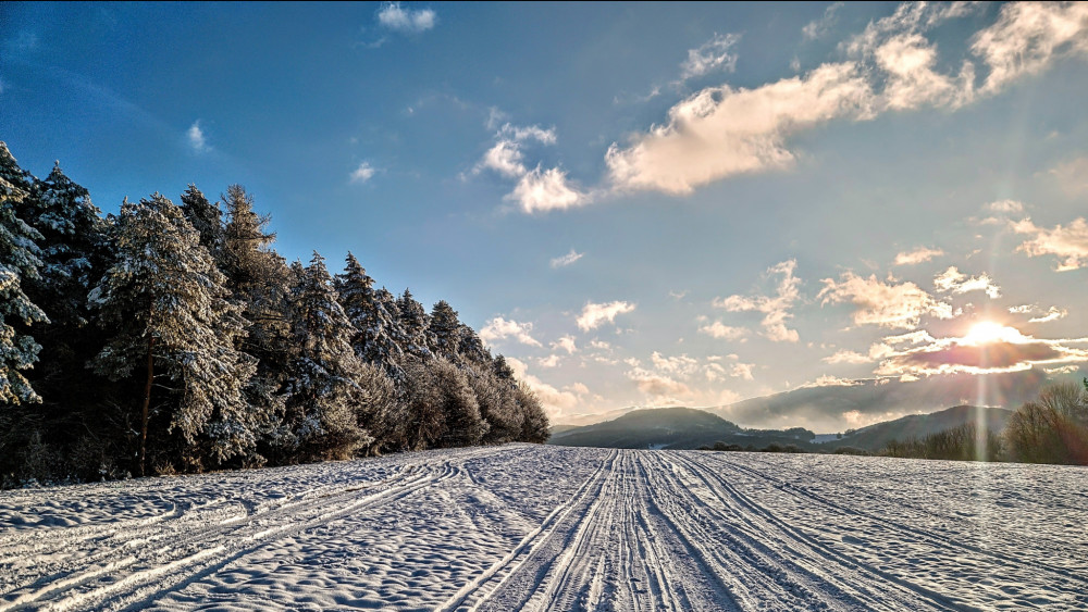 Východ slnka v zime