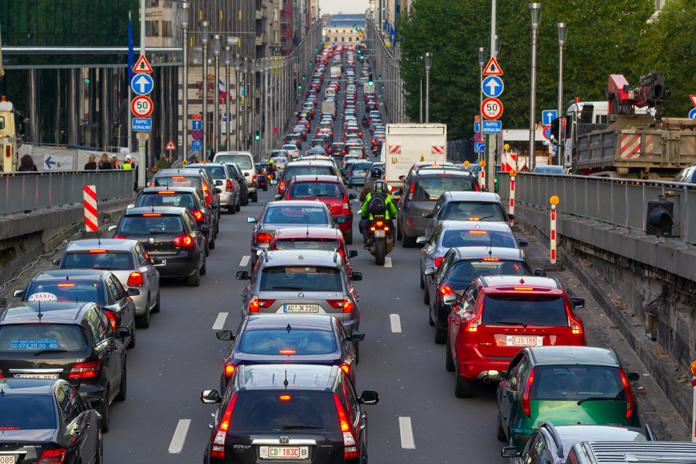 Ranná špička na Rue de la Loi